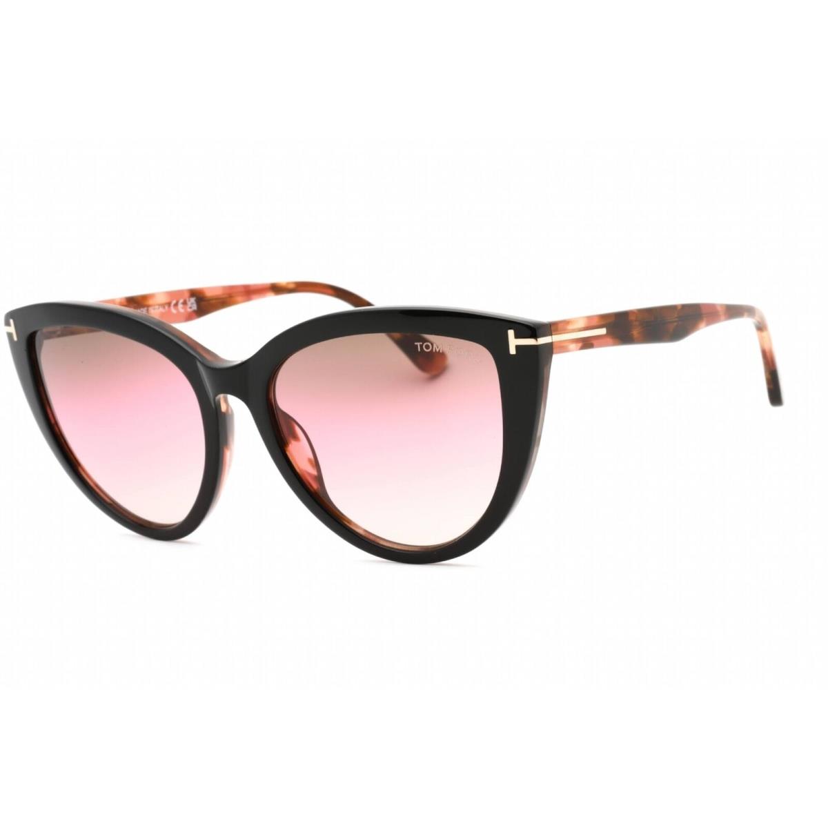 Tom Ford Women`s Sunglasses Black/other Plastic Cat Eye Shape Frame FT0915 05F