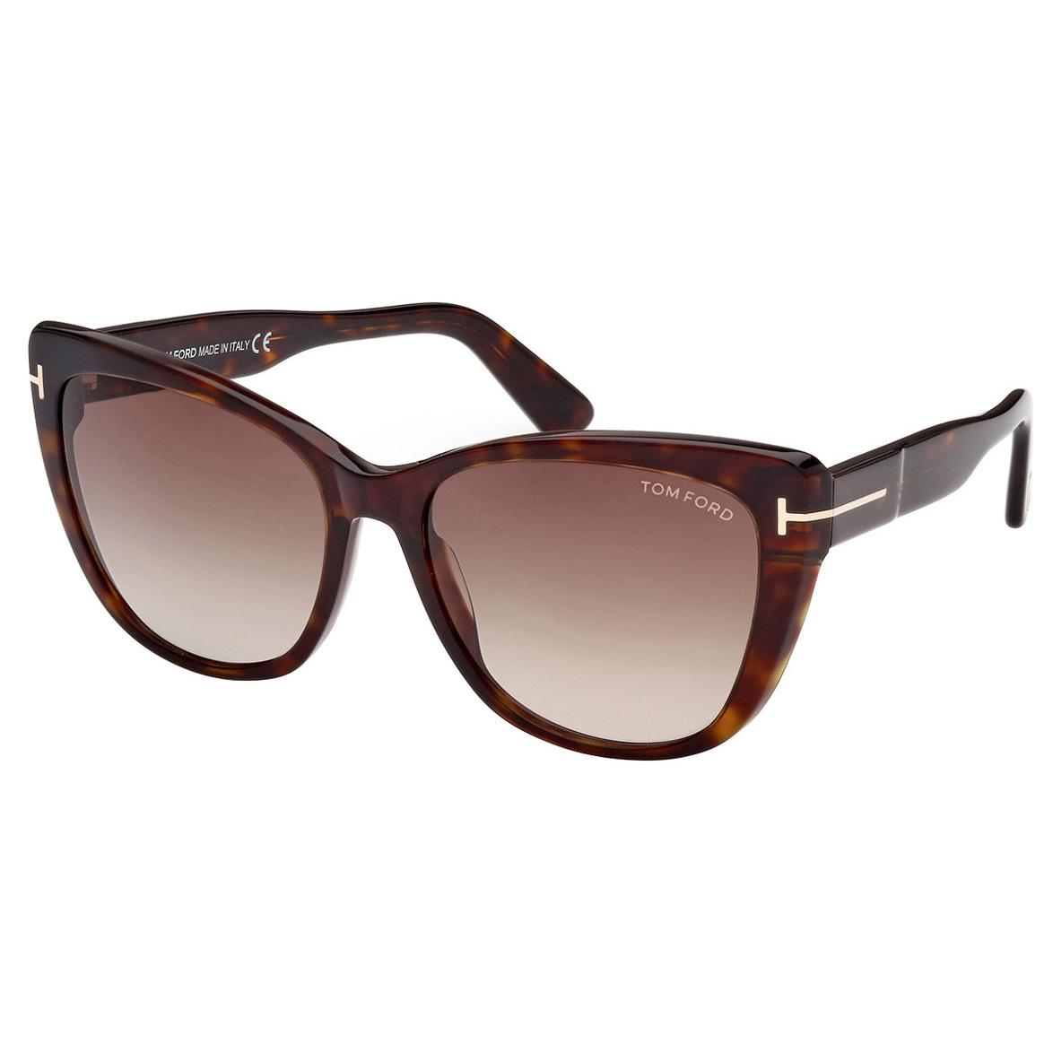 Tom Ford FT0937 52K Havana /brown Gradient Round Women`s Sunglasses