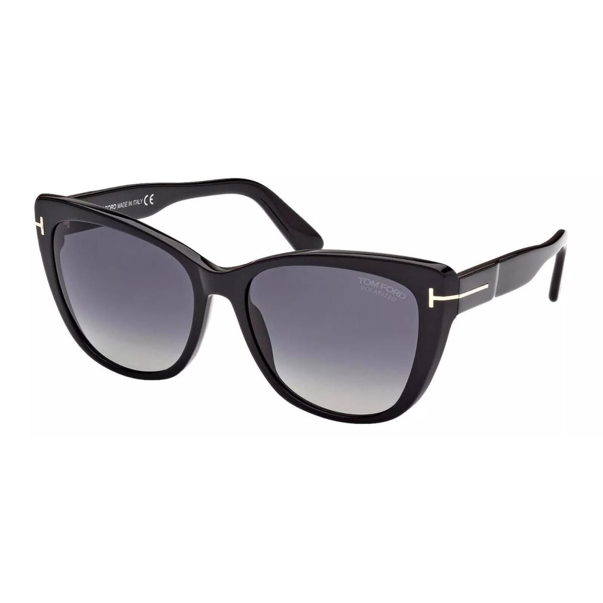 Tom Ford Nora FT0937 01D Black Smoke Polarized 57mm Sunglasses TF937 57mm
