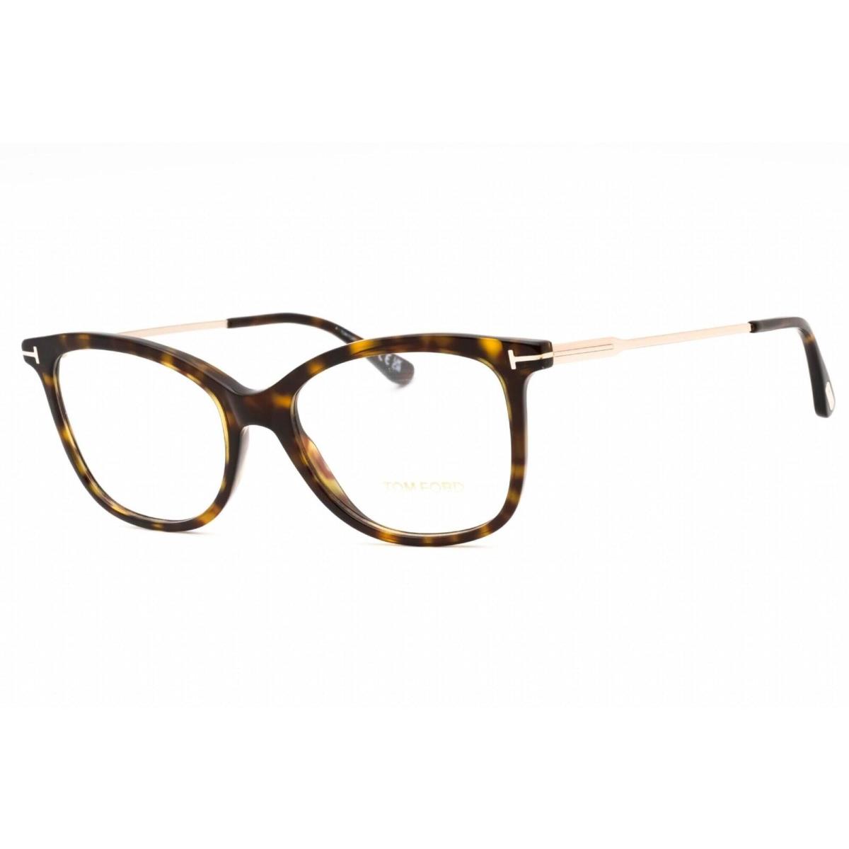 Tom Ford Women`s Eyeglasses Havana Cat Eye Plastic Full Rim Frame FT5510 052