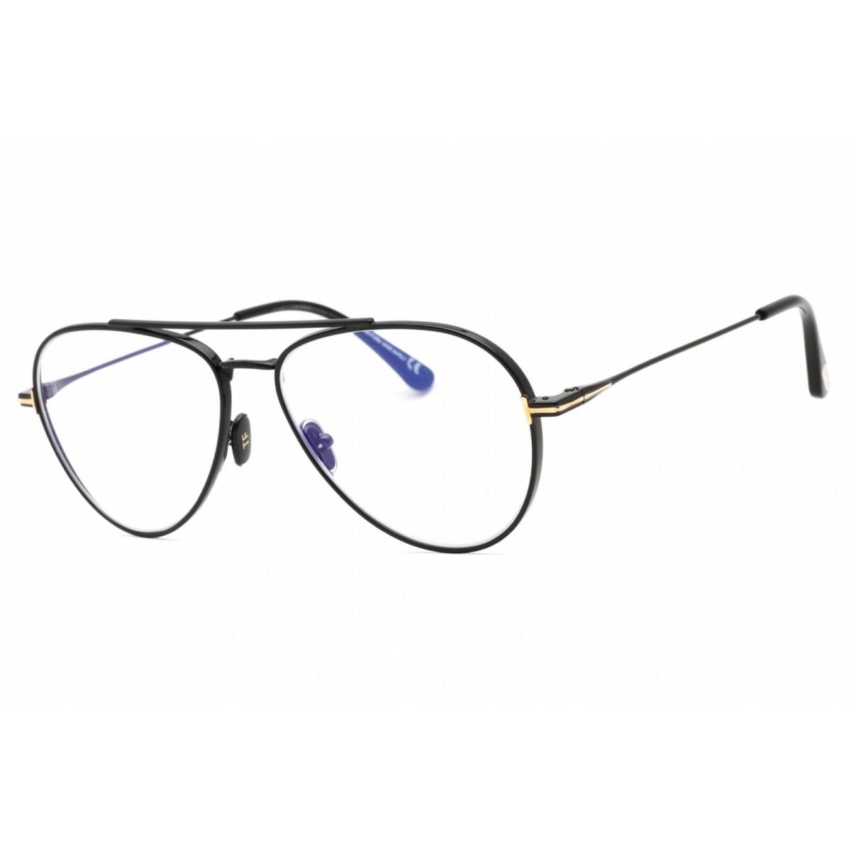 Tom Ford Unisex Eyeglasses Shiny Black Metal Full Rim Frame FT5800-B 001