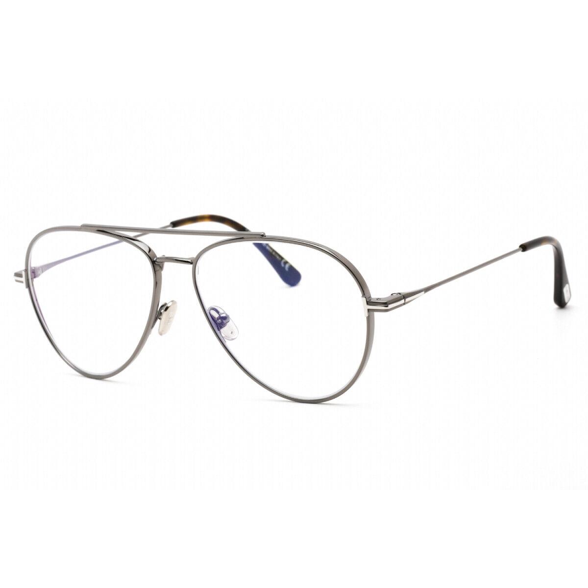 Tom Ford FT5800-B 008 Shiny Gunmetal/blue-light Block Lens Eyeglasses