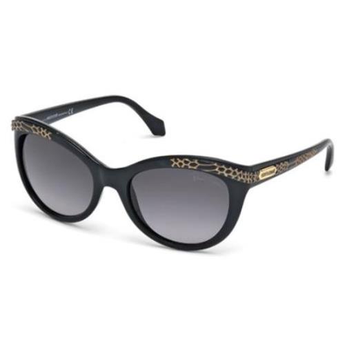 Roberto Cavalli RC789S-01B-56 Black Women`s Cat Eye Sunglasses