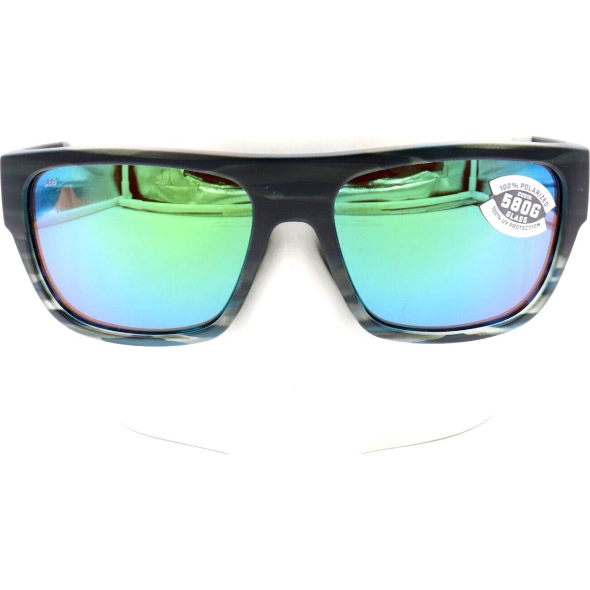 Costa Del Mar Sampan Matte Reef Green 580G Sunglasses 06S9033 90333160