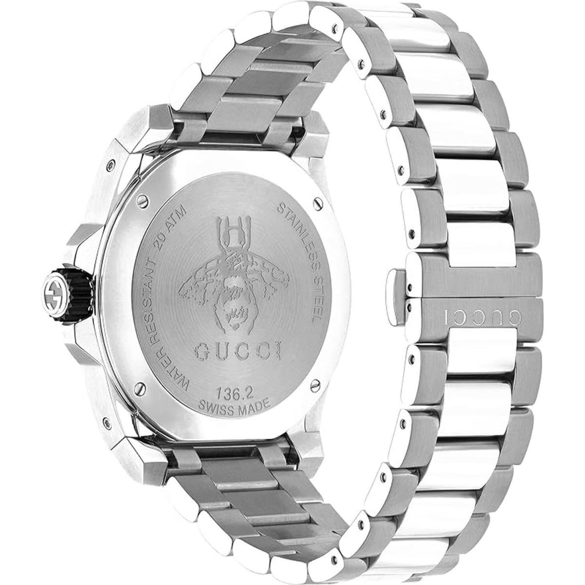 Gucci YA136222 Men`s Dive Green Dial Quartz Watch - Dial: Green, Band: Silver-tone