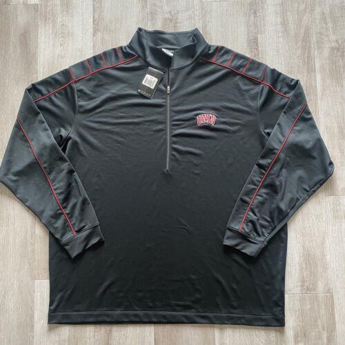 Nike Golf Dri-fit 1/2 Zip Pullover Sweater Black Red Men`s 4XL 354060-012 Unlv