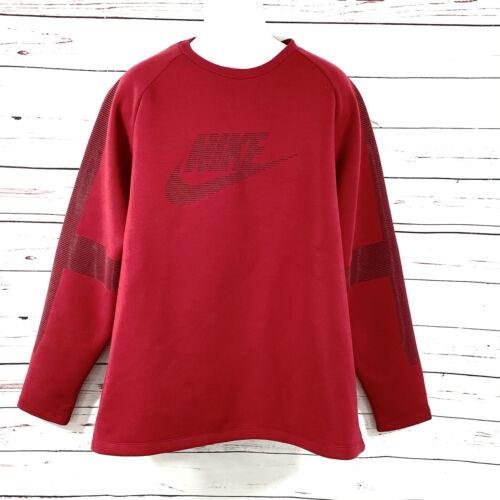 Nike Tech Pack Fleece Crew Sweatshirt Red 928569-608 Mens Size XL
