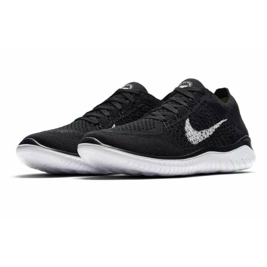Nike Free RN Flyknit 2018 Womens Size 10 Sneaker Shoes 942839 001 Black