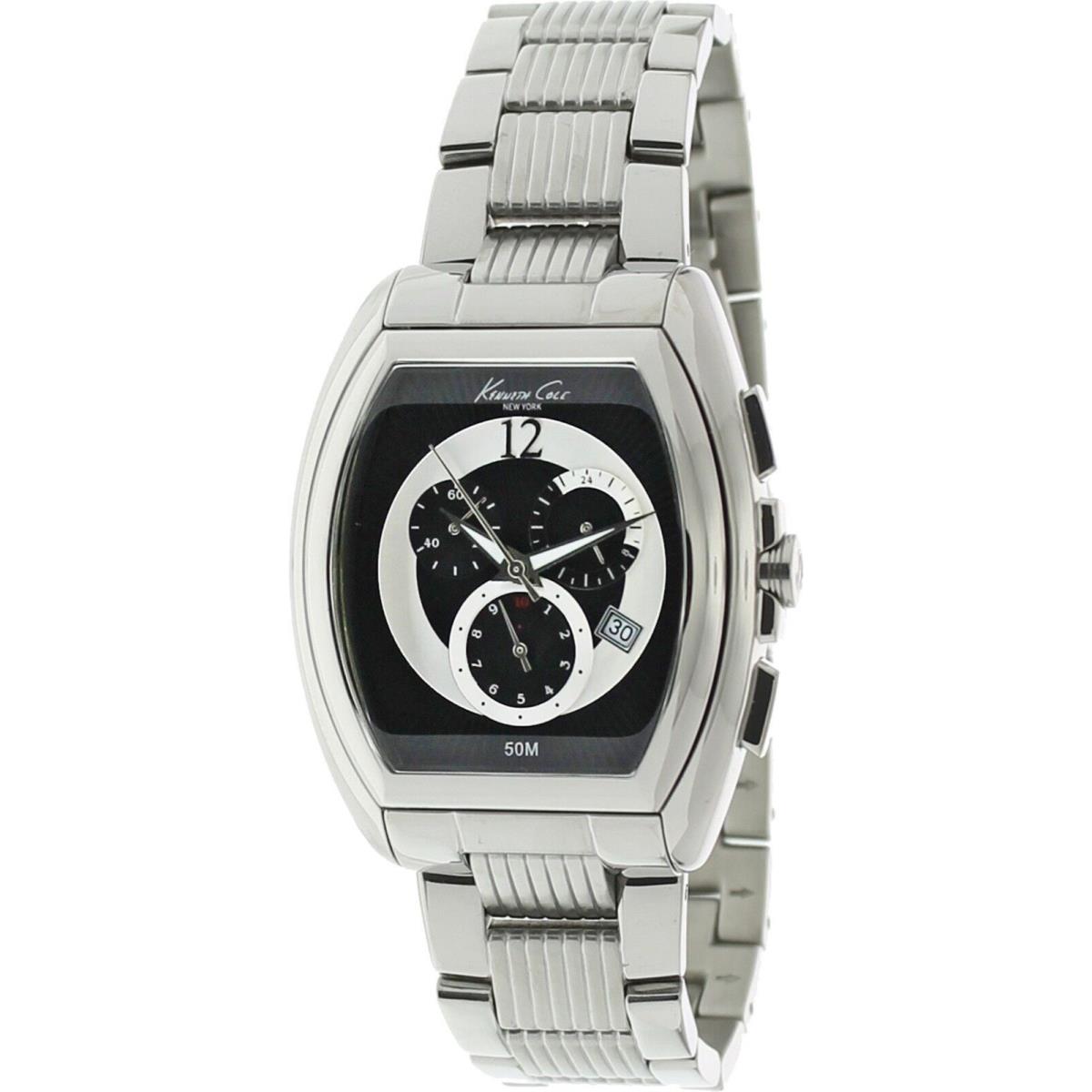 Kenneth Cole York Mens KC9164 Classic Barrel Case Grey and Silver Dial Watch