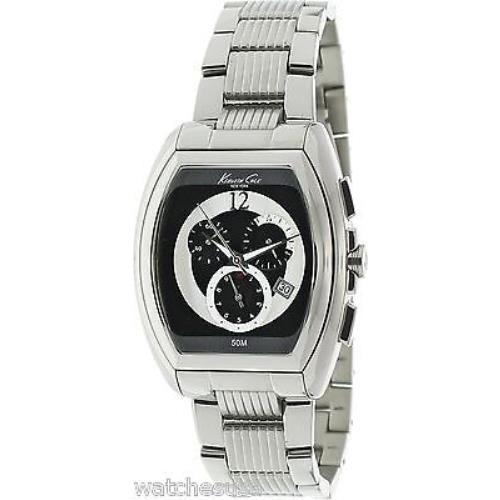 Kenneth Cole York Mens KC9164 Classic Barrel Case Grey and Silver Dial Watch