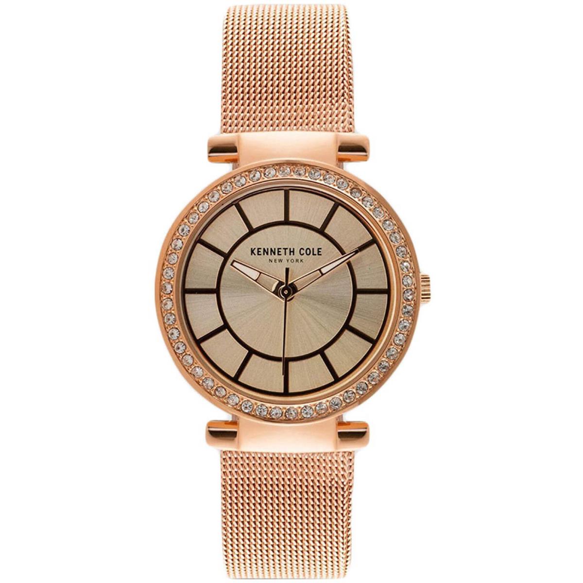 Kenneth Cole KCC0039001 Rose Gold Dial Rose Gold Stainless Steel Women`s Watch