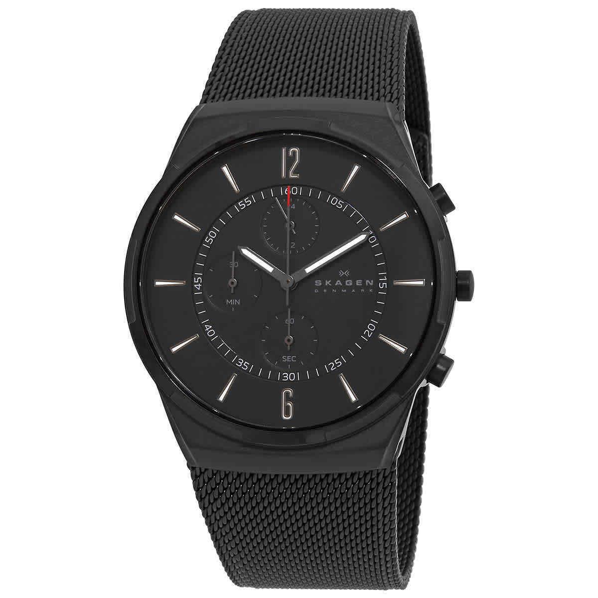 Skagen Melbye Chronograph Quartz Midnight Dial Men`s Watch SKW6802