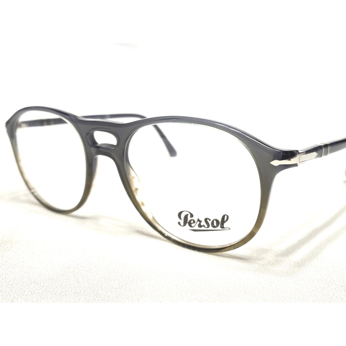 Persol PO3202V 1012 Mens Grey Fade Rectangle Square Eyeglasses Frames 53/19