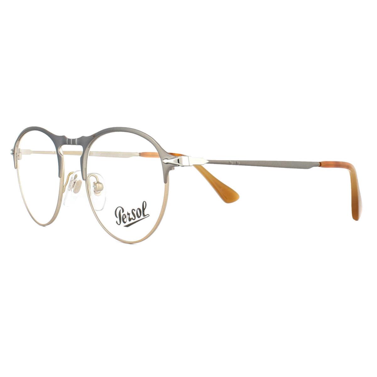 Persol Unisex Rounded Eyeglasses PO7092V 1071 50 Grey/brown Frame Demo Lens