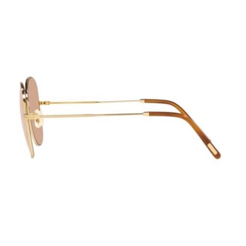 Oliver Peoples eyeglasses Eliane - Brushed Gold Frame, Clear/Dusk Beach Lens 1