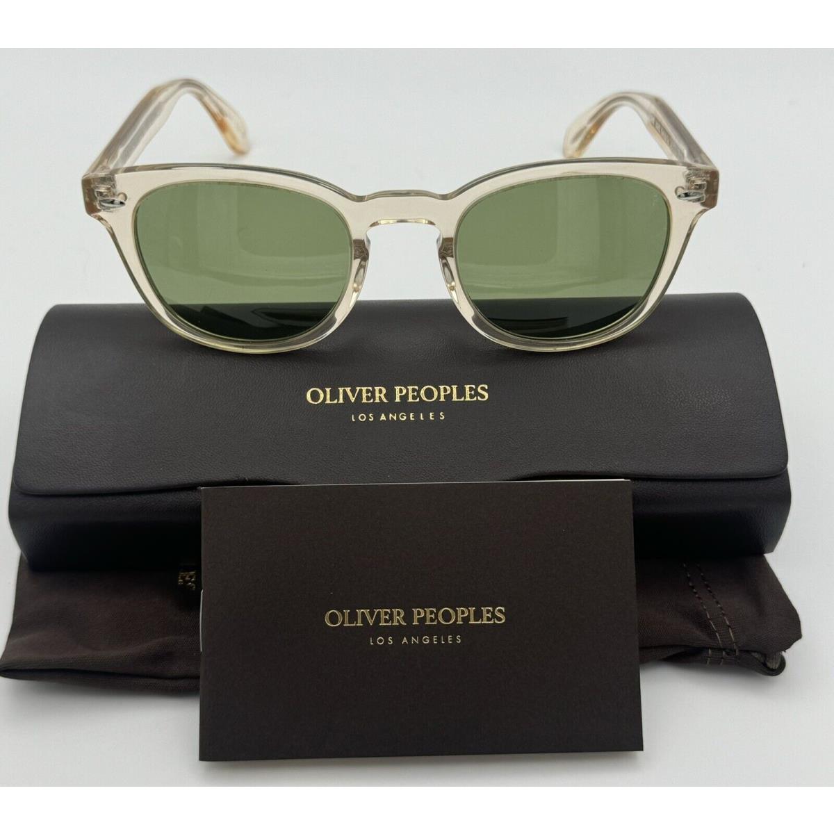 Oliver Peoples OV5036SF 109452 - Sheldrake Sun Buff /green Unisex Sunglasses - Frame: Buff, Lens: Green C