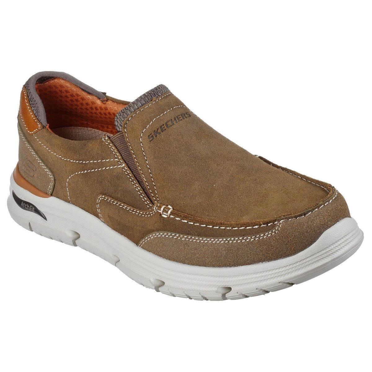 Men`s Skechers Relaxe Vortell Navato Loafer Shoes 204671 /khk Multi Sizes Khaki