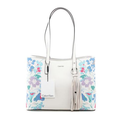 Calvin Klein Maggie Saffiano Leather Floral Tote / Bag / Purse White - Calvin  Klein bag - 191797587147 | Fash Brands