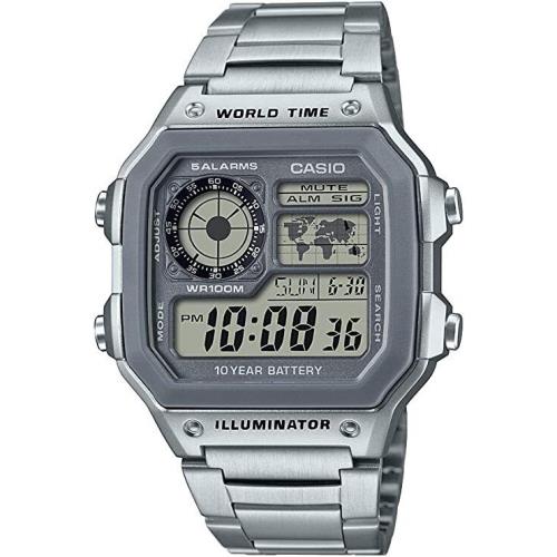 Casio Men`s AE-1200WHD-7A Quartz Watch with Stainless Steel Strap