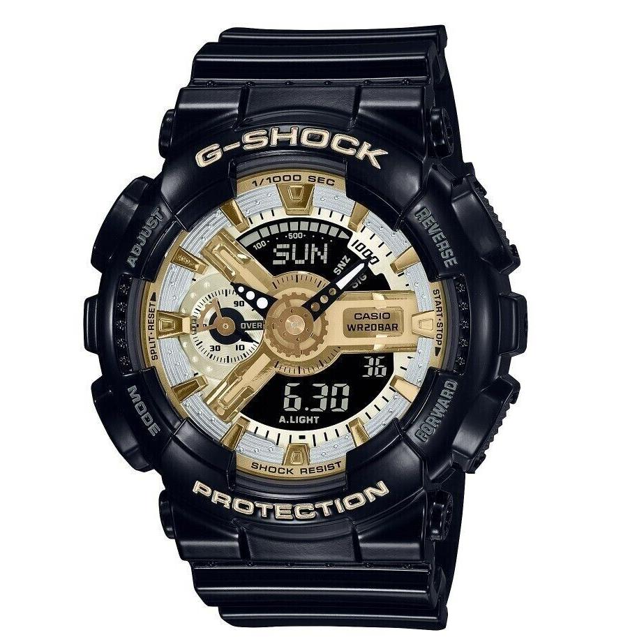 Casio G-shock Analog-digital Shining Gold/silver Dial Women`s Watch GMAS110GB-1A