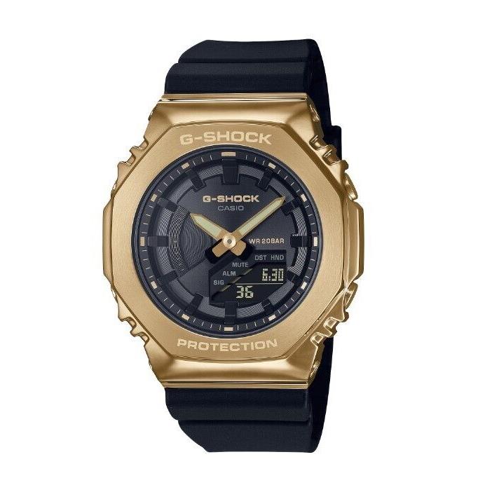 Casio G-shock Analog-digital Gold Ion Plated Bezel Women`s Watch GMS2100GB-1A