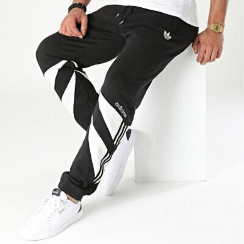 Adidas Sprt Shark Sweatpants Joggers Black White Men`s Size XL H38887 Fleece