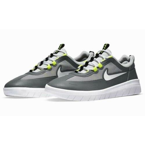Nike SB Nyjah Free 2 Mens Size 12 Sneakers Shoes BV2078 003 Smoke Grey White - Multicolor
