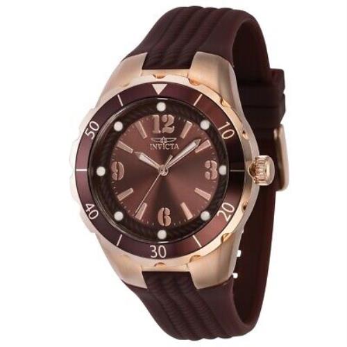 Invicta Angel Quartz Brown Dial Unisex Watch 40312 - Dial: Brown, Band: Brown