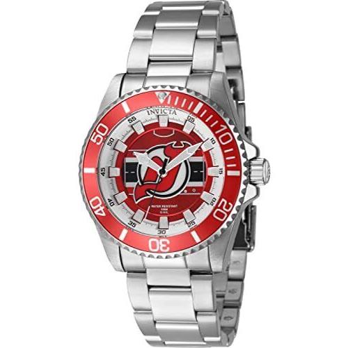 Invicta Women`s 42221 Nhl Quartz 3 Hand White Black Red Dial Watch