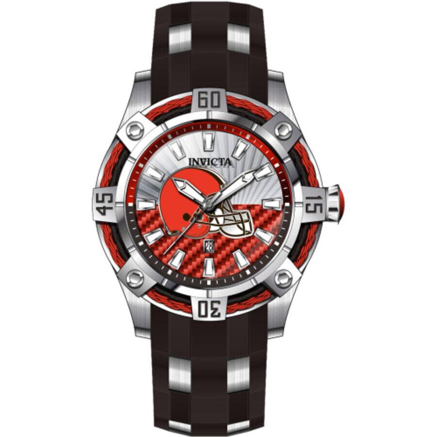 Invicta Nfl Cleveland Browns Quartz Red Dial Men`s Watch 42075