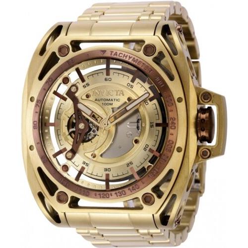 Invicta Men`s S1 Rally Automatic Multifunction Gold Dial 51mm 38151 Watch