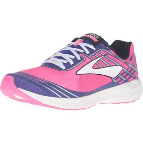 Brooks Women`s Asteria Knockout Running Shoes Pink/clemantis 11 B M US