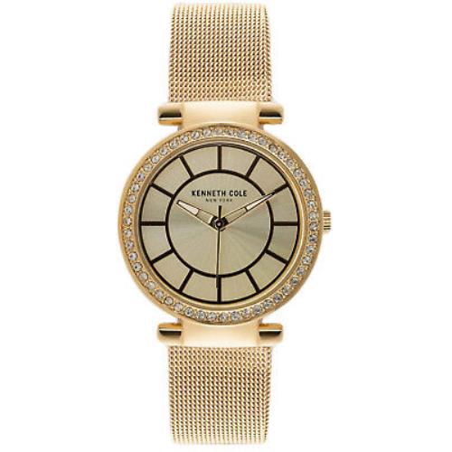 Kenneth Cole KCC0039003 Gold Tone Dial Gold Tone Stainless Steel Women`s Watch