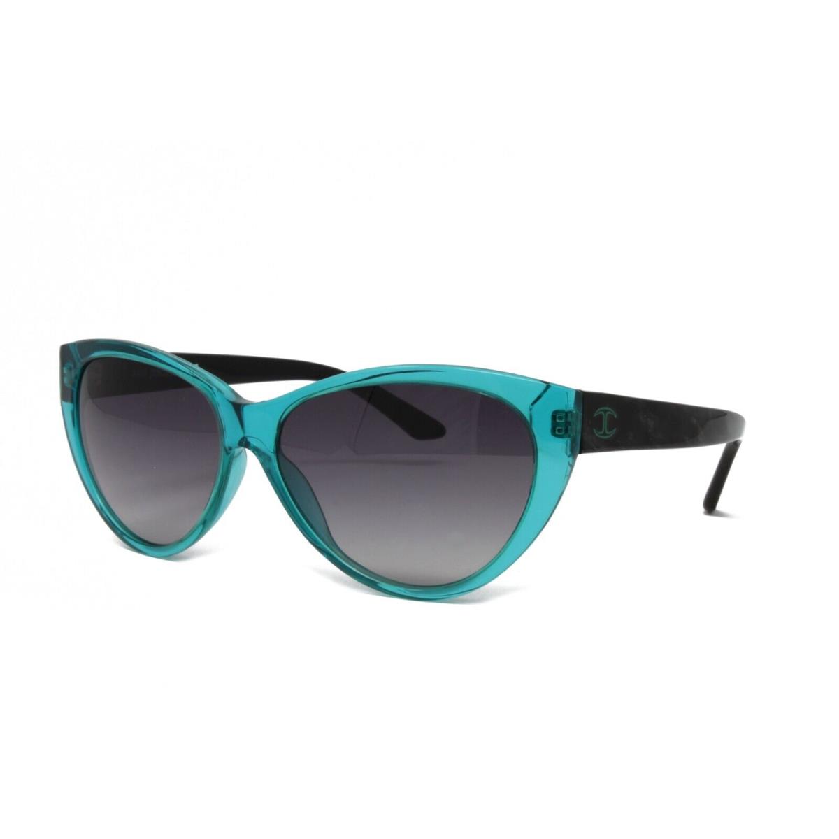 Just Cavalli Cat Eye Women`s Sunglasses JC490S 93W Turquoise Black 60mm - Frame: turquoise, Lens: Gray
