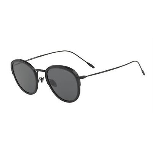 Giorgio Armani AR6068 300187 Round Black Grey 50 mm Men`s Sunglasses