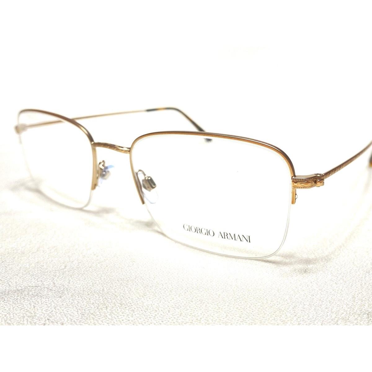 Giorgio Armani AR5043 3004 Mens Gold Half Rim Eyeglasses Frames 54/19 145