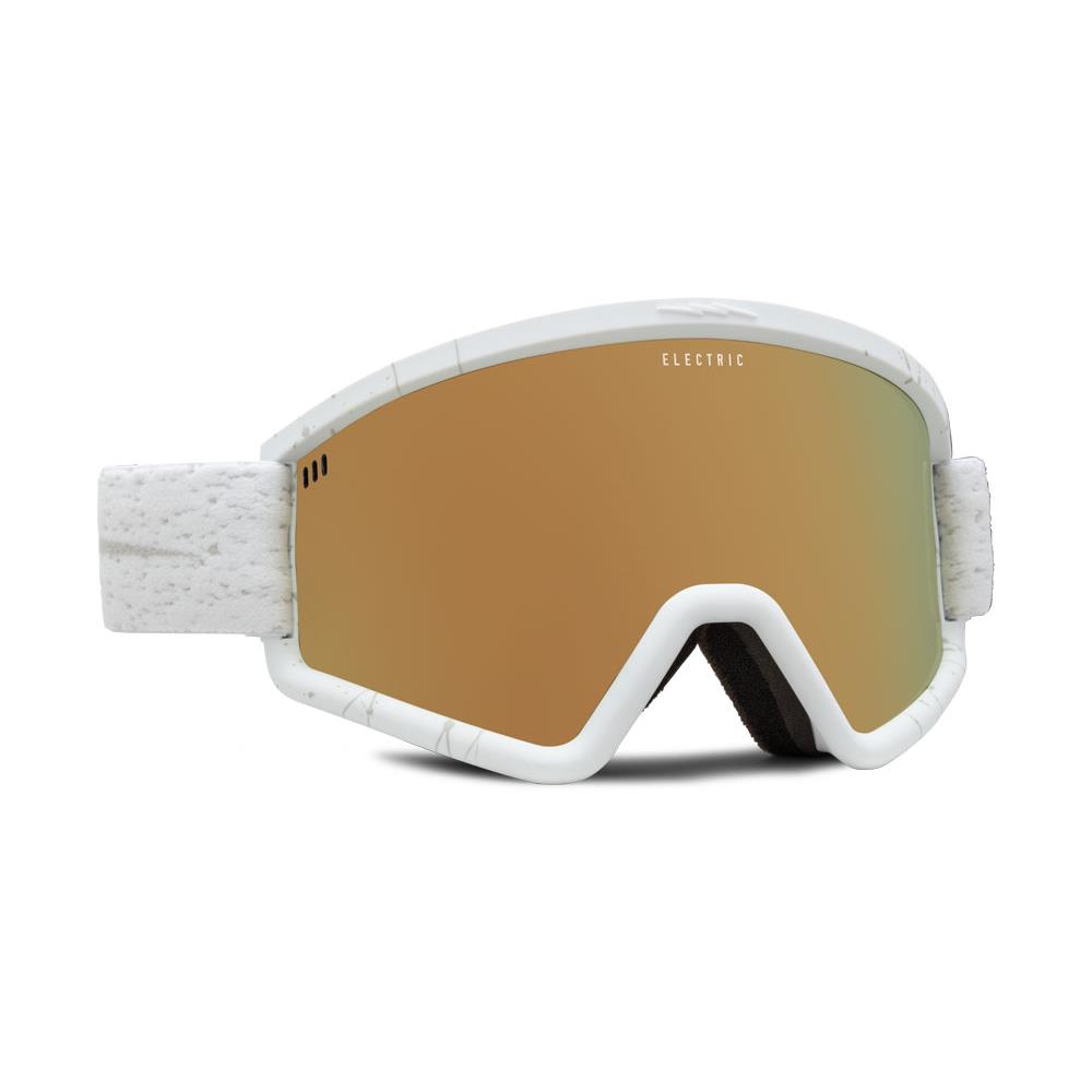 Electric Hex Goggles -new- Premium Cylindrical Thermoformed Lens + Goggle Sleeve Mat Speckled White / 26% Auburn Gold