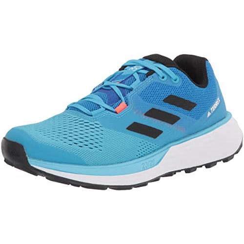 Adidas Men`s Terrex Two Flow Trail Running Shoe Blue Rush/Core Black/Turbo