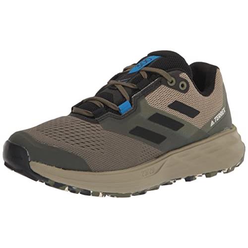 Adidas Men`s Terrex Two Flow Trail Running Shoe Focus Olive/Core Black/Blue Rush