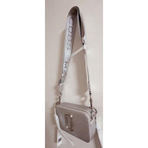 Marc Jacobs Logo Strap Snapshot Camera Bag Silver Color It Is Beautiful - Handle/Strap: Silver, Hardware: Silver, Exterior: Silver