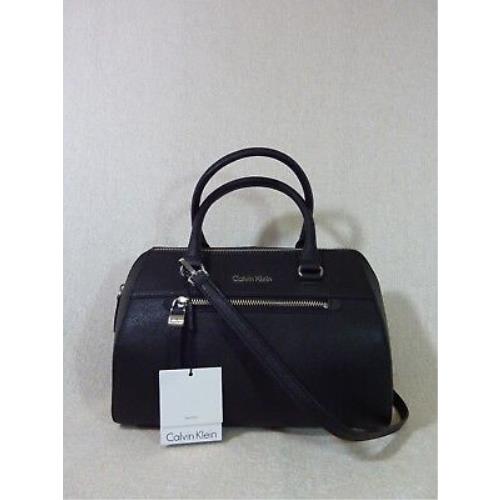 Calvin Klein Black Saffiano Leather City Chic Satchel Bag