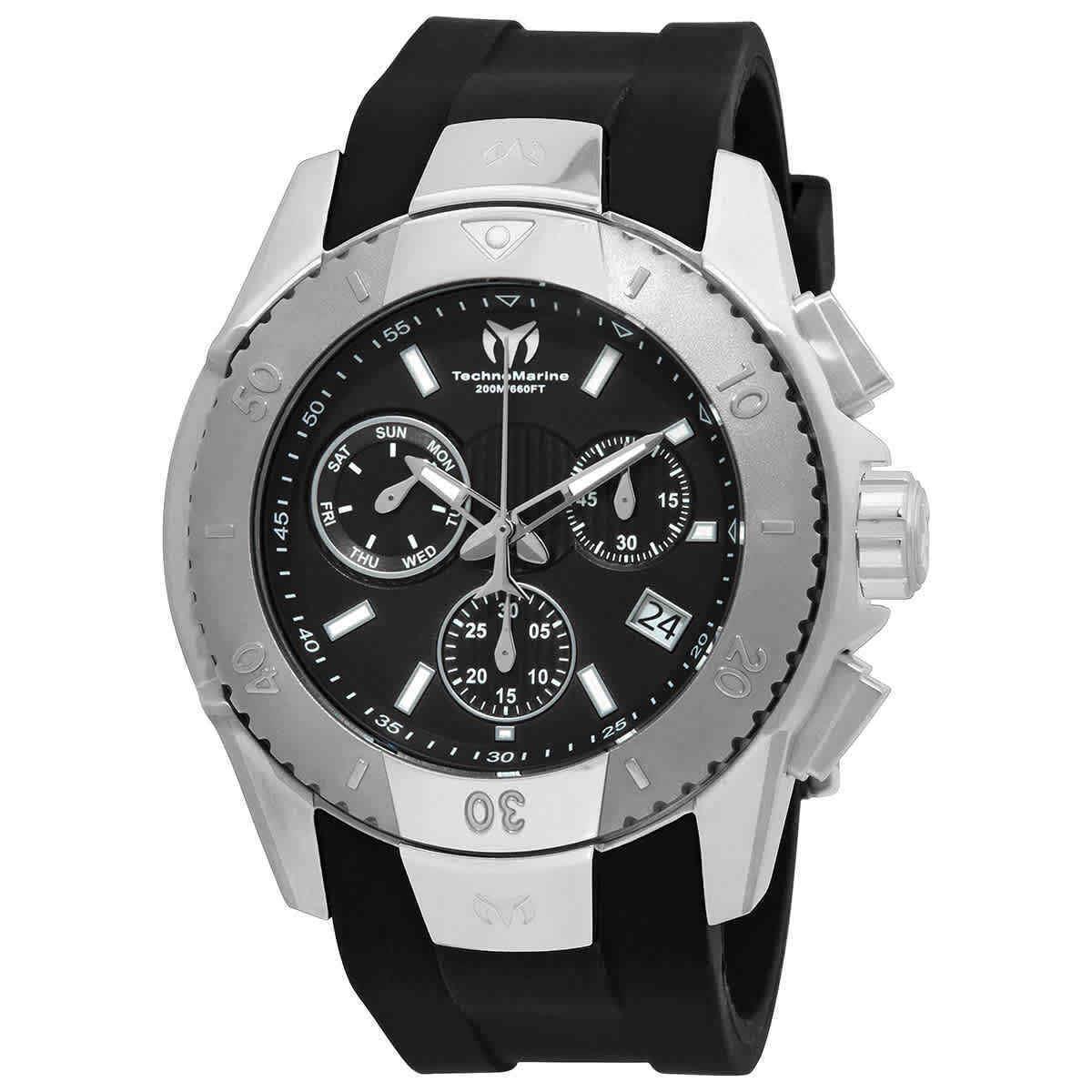 Technomarine UF6 Chronograph Quartz Black Dial Men`s Watch TM-620001