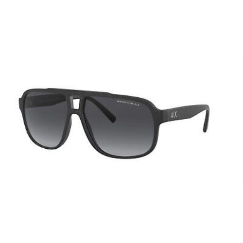 A X Armani Exchange Men`s AX4104S Rectangular Sunglasses Black/grey Gradient
