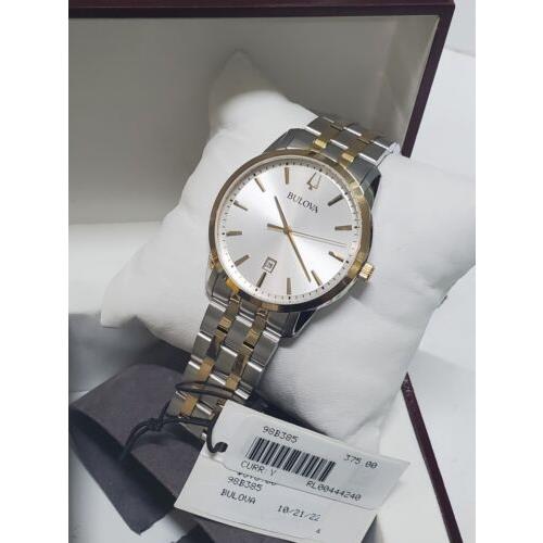 Bulova Men`s Quartz Sutton Calendar Gold and Silver Tone Watch 40mm 98B385