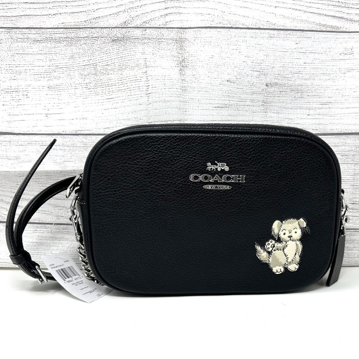 Coach Jamie Camera Bag with Happy Dog Black Leather CC791