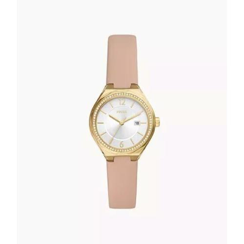 Fossil Mini Eevie Gold Pink Leather BQ3804 Women`s Watch