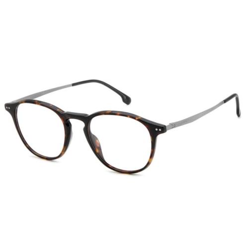 Carrera 8876 0086 Havana/ruthenium Rectangle Men`s Eyeglasses