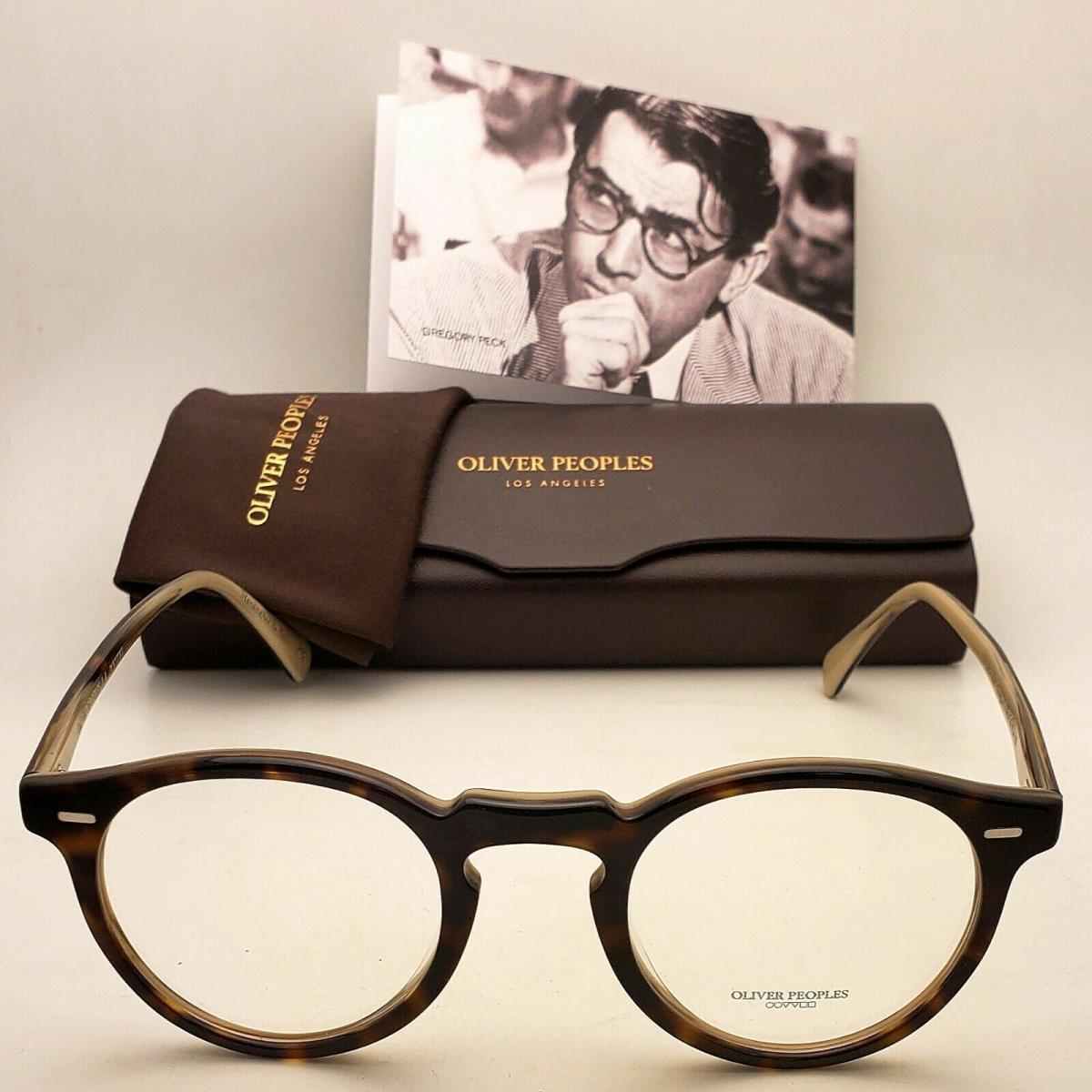 Oliver Peoples Eyeglasses Gregory Peck OV 5186 1666 50-23 Tortoise Horn Frames