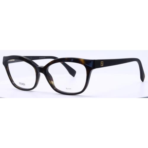 Fendi FF0046 086 Tortoise Womens Cat Eye Full Rim Eyeglasses 54-16-140 B:37