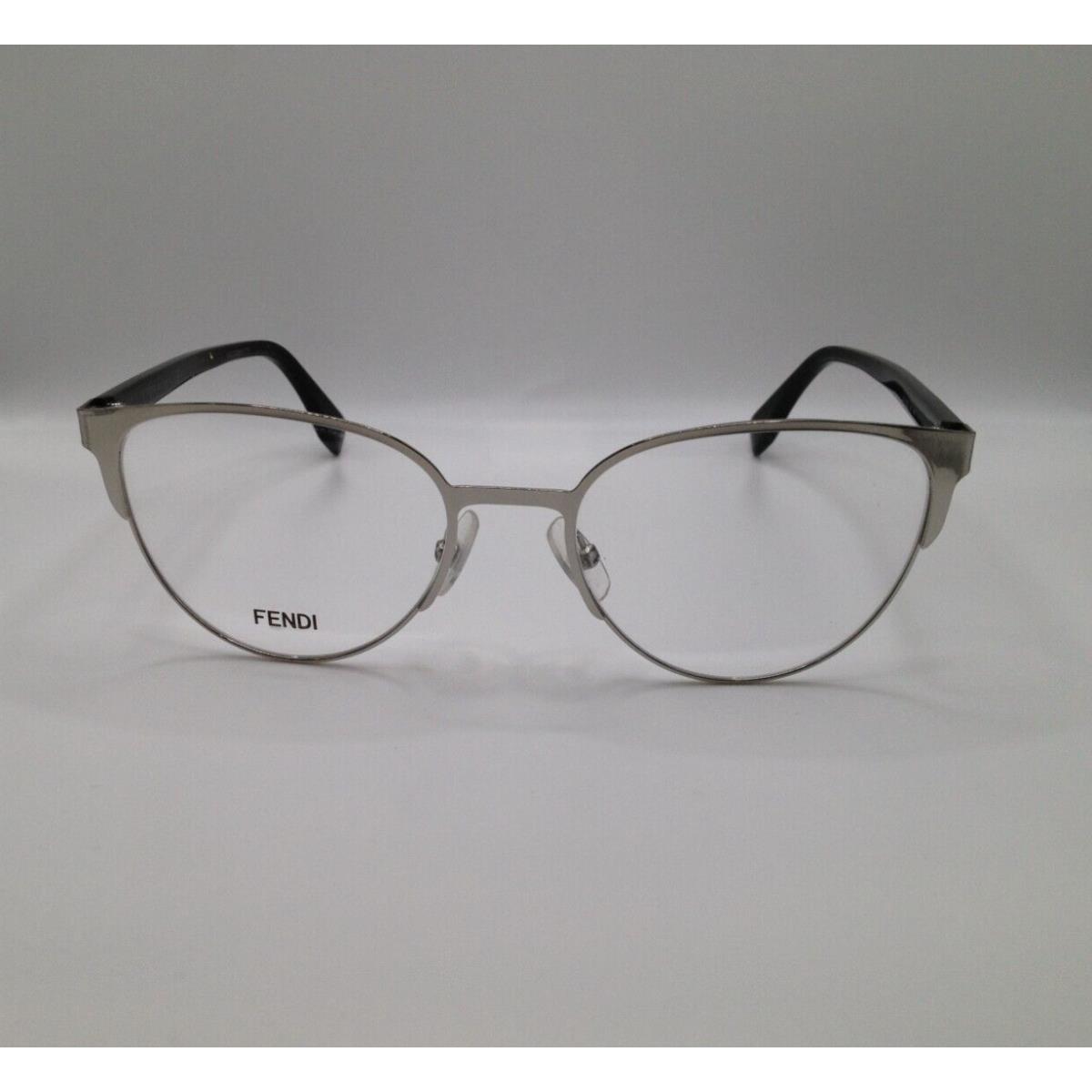 Fendi FF 0320 010 Silver Brown Metal Optical Eyeglasses Frame 53-18-140 RX
